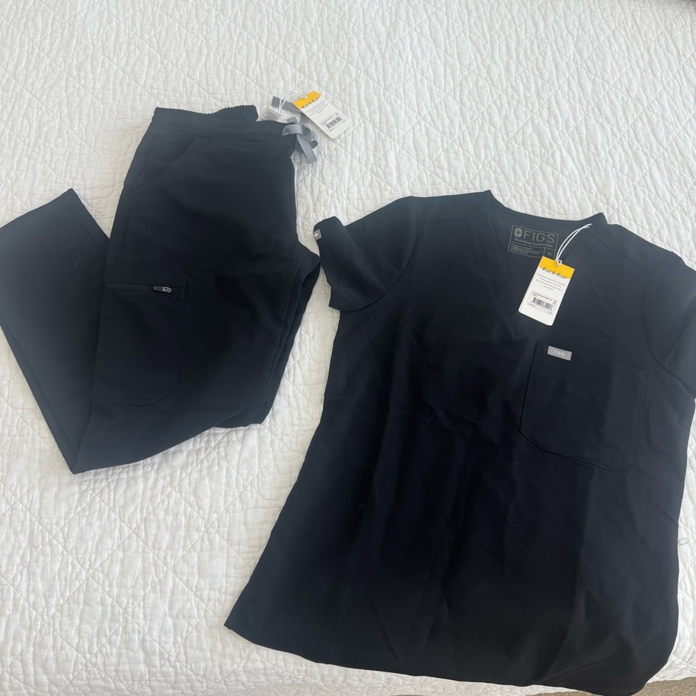 Figs Technical Collection Black Scrub set